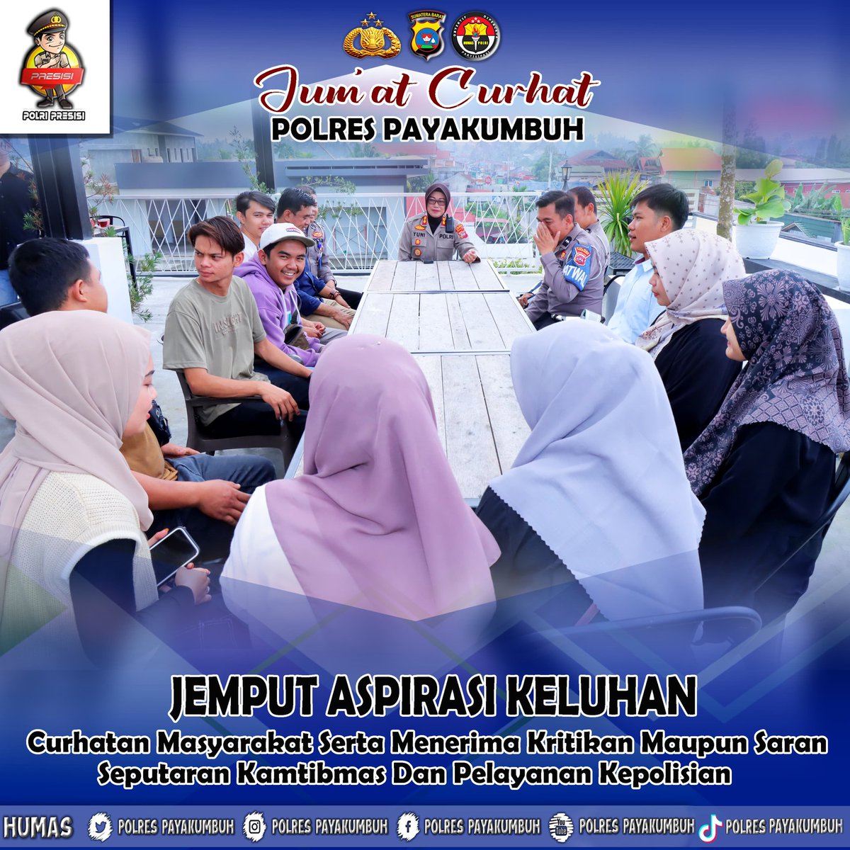 HariRambe's tweet photo. hashtag.

#JumatCurhat
#BahagiaJumat
#polripresisi
#quickwinspolri
#quickwinspresisi
#polrespayakumbuh https://t.co/9Xdru4ioY5