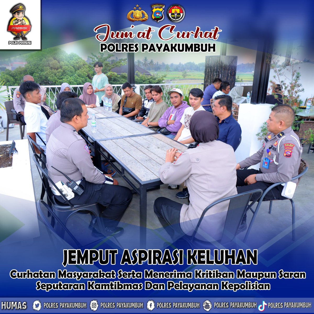 HariRambe's tweet photo. hashtag.

#JumatCurhat
#BahagiaJumat
#polripresisi
#quickwinspolri
#quickwinspresisi
#polrespayakumbuh https://t.co/wDI5uBHlxr