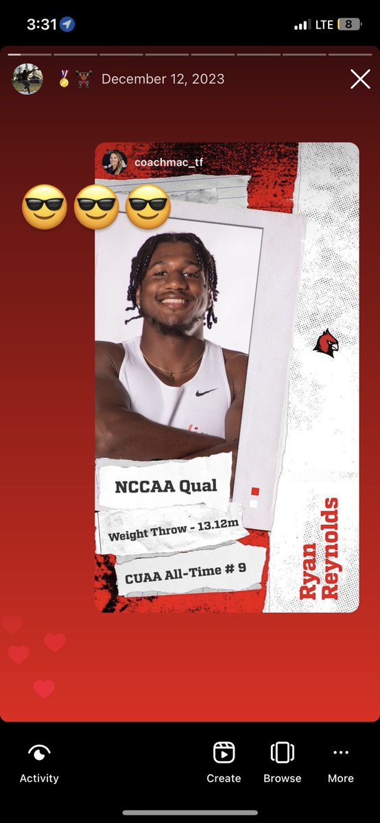 _Ryn_Reyn__'s tweet photo. 1st Indoor Season Recap:

NCCAA Qual in weight throw/Shot put PR in my first meet 

Weight Throw PR in my second meet

Weight Throw PR in my Third Meet (3rd Overall) 

Outdoor Season Otc 🥷🏾 https://t.co/ZR6XxH9AtK