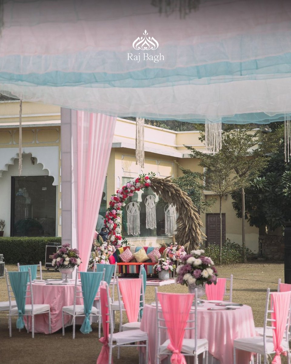 PalaceBagh's tweet photo. Cotton Candy Dreams at Raj Bagh Palace 🌸✨ 
Celebrations crafted for you. Connect at 99560 00013.

#rajbaghjaipur #destinationweddings #destinationweddingplanner #weddings #weddingseason2024 #weddingplanner #dreamwedding #weddingdestination #eventplanners #destinationmarriage https://t.co/ttKam8a7Na