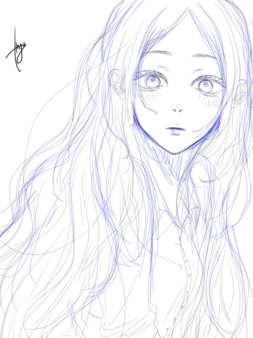 #日々蝶々のすいれんちゃんが可愛すぎて手癖でつい描き(原作のすいれんちゃん500倍かわいいので目が潰れないように気をつけて見てね)可愛さだけが突き抜けすぎてて他の良さが霞むほどなのが本当にいい。少女漫画にはこういうまず「かわいい」ってヒロインもずーっと存在しててほしいなぁ、と 