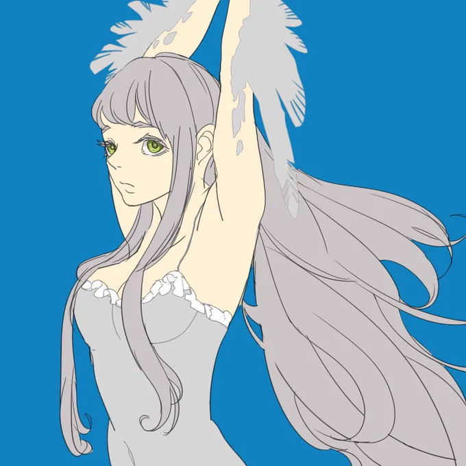 昔々に描いた絵なんだけど今でも好きだし癖がここに詰まっている 