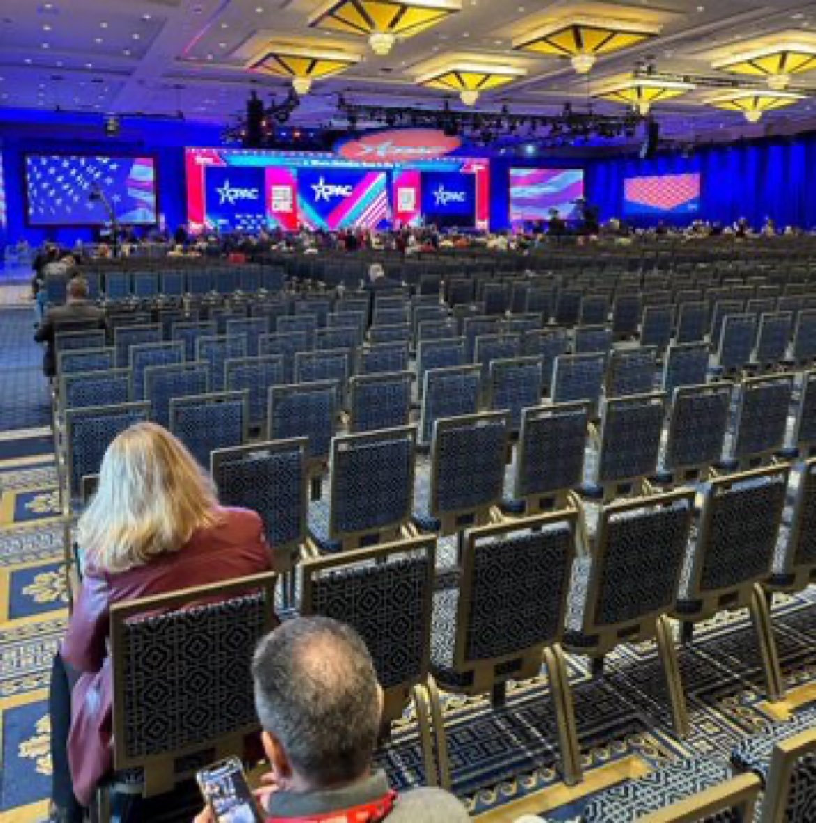 Live from CPAC. 😂 You know they would HATE it if we all retweeted this to show how pathetic the attendance is . . .