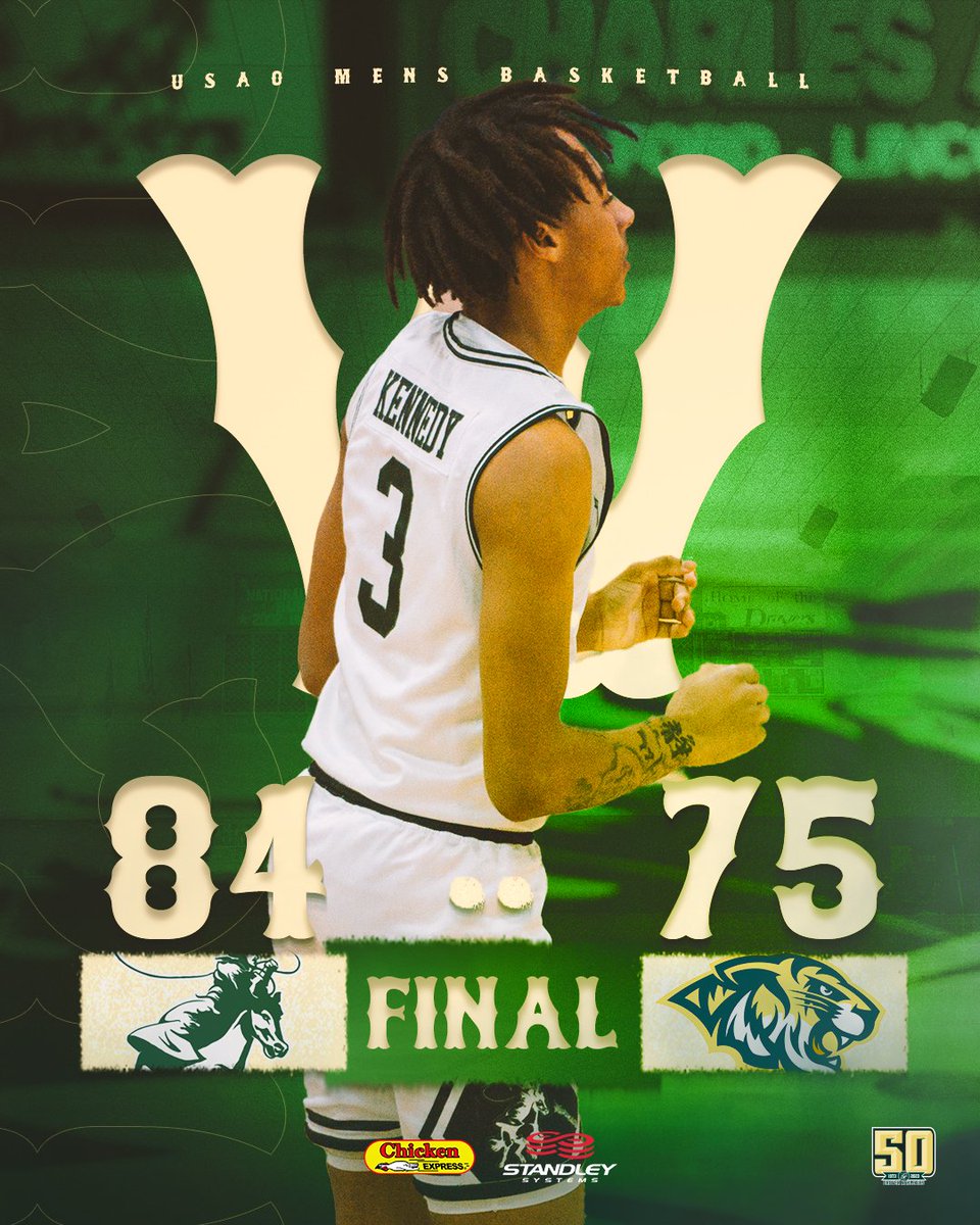 The Drovers won 🔟 in a row against the Tigers!🔥

Quezada: 24 pts, 8 rebs, 5 asts
Blackbear: 15 pts, 4 rebs
Kennedy: 11 pts, 5 rebs
Mann: 9 pts, 4 asts
Pantophlet: 8 pts, 11 rebs

#DroverDUB x #DroverNation🐎