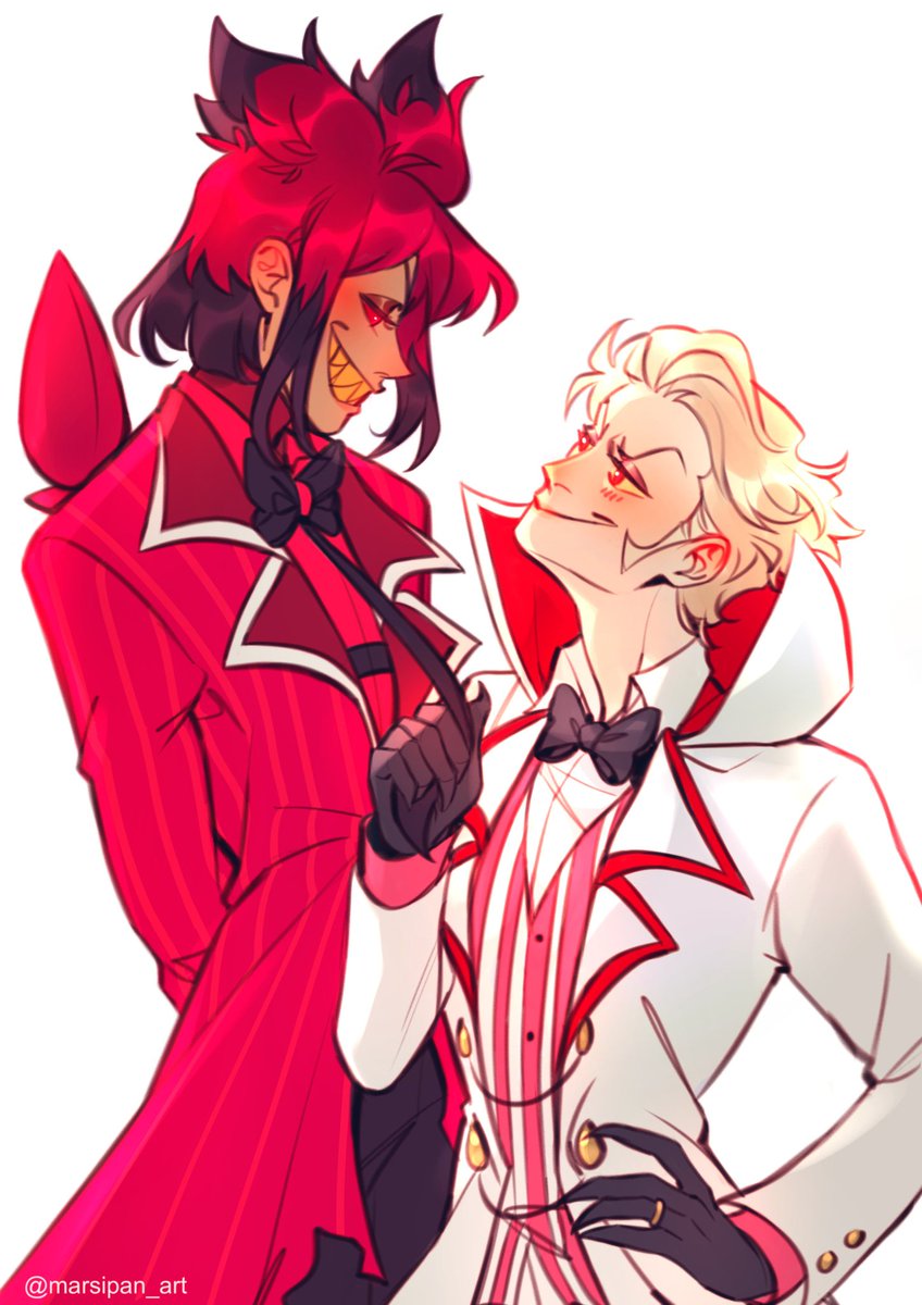 Posting it without the quote ❤️💍
#HazbinHotelFanart #appleradio #LuciferMorningstar #Alastor