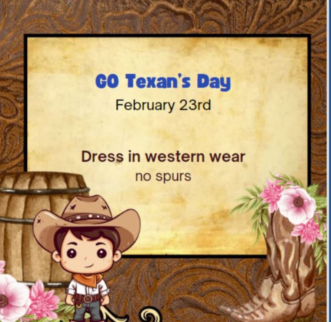 Don’t forget to Go Western tomorrow. 🤠