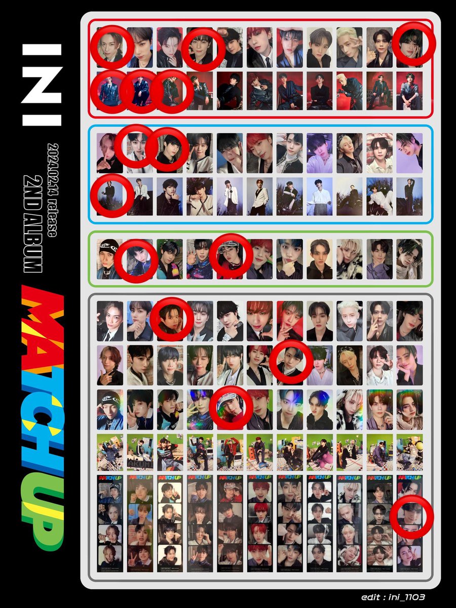 cona__0's tweet photo. INI MATCH UP 交換 

【譲】 1枚目　⭕️のもの、木村・許ポラロイド

【求】藤牧　MATCH UPトレカ、4cut

同種・異種交換可能です。
京セラ24日手渡し希望ですので
お気軽にお声がけください。
よろしくお願いいたします！

#INI交換　#藤牧京介 https://t.co/jIG8fizMgq