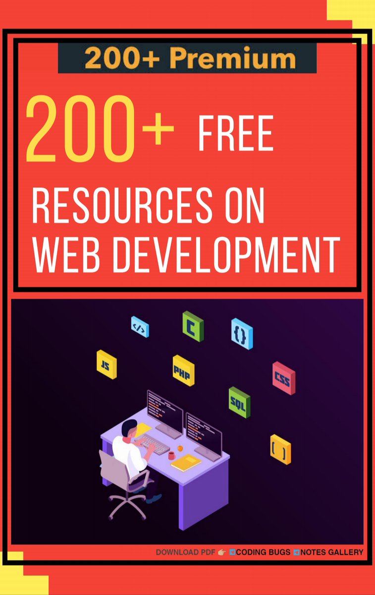 atulkumarzz's tweet image. 200+ FREE RESOURCES on Web Development
Free For 24 Hours ⏰
1. Follow @atulkumarzz (so I will Dm)
2. Like❤️ and Repost
3. Comment "send"📩
#web #webdevlopment