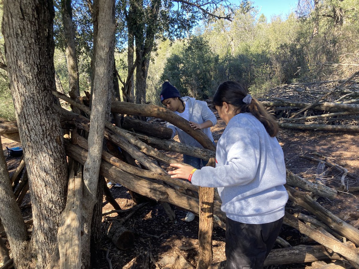 Our 6th graders are having a blast up at camp this week. Today they learned survival skills and practiced building an emergency shelter. @kyletgriffith @SBUSD_NEWS @Supt_SBUSD