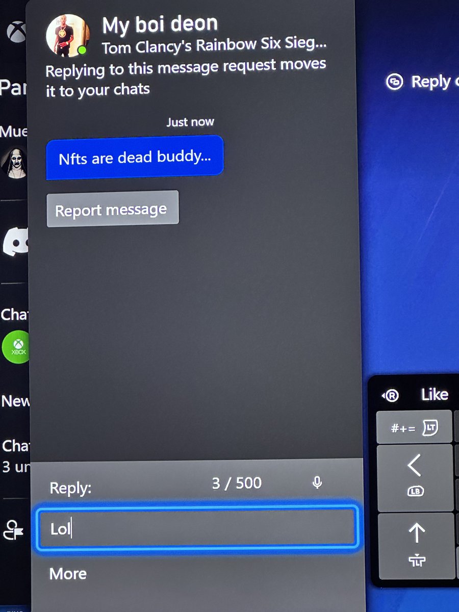 The slander on Xbox is crazy.