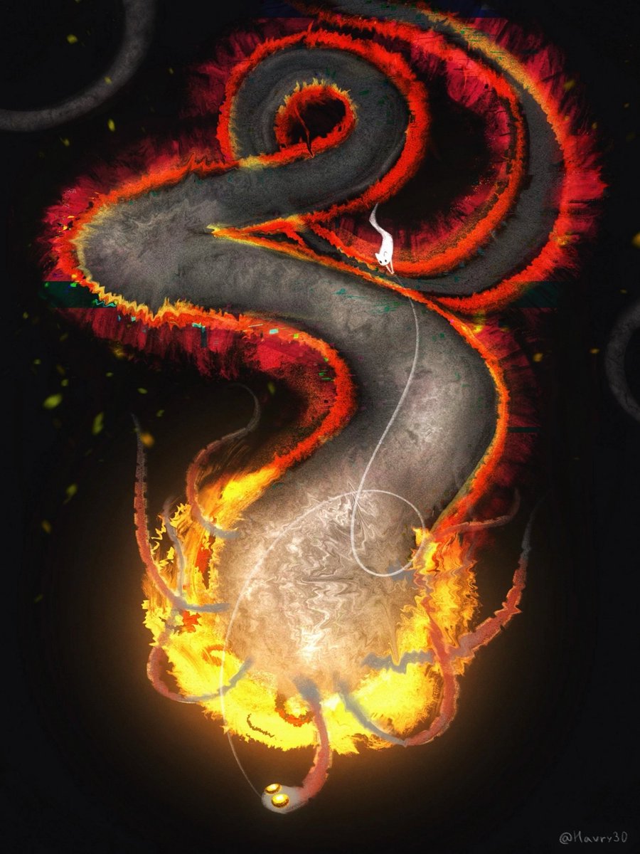 Havry30's tweet photo. Пустотный червяк 🪱💫
#art #digitalart #rainworld #rainworldfanart #slugcat #rwsurvivor #voidworm #rwdownpour https://t.co/GtVV1ZQEFH