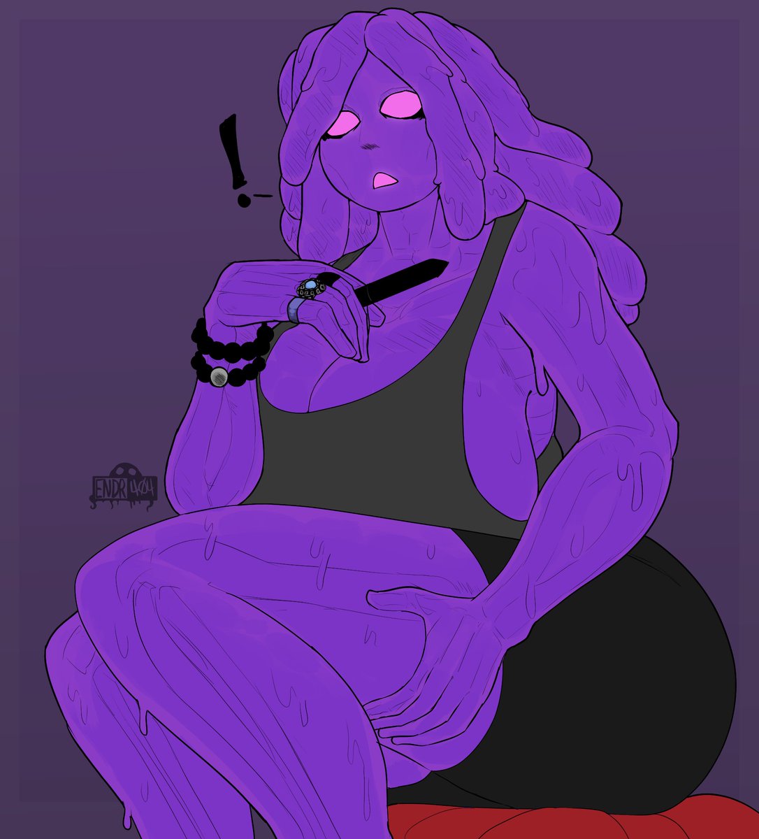 Endr404's tweet photo. You catch the slime between works~ https://t.co/ekRevsI5kR