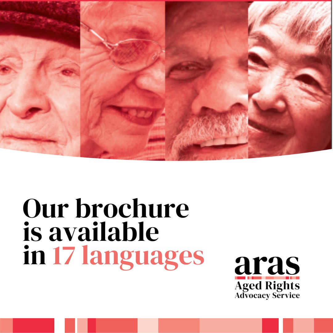 Did you know that ARAS has resources in 17 languages on our website? To access one of our brochures in your language, click the link below: sa.agedrights.asn.au/resources/info… And to receive a copy of our information brochure in Braille, please call us #ARAS