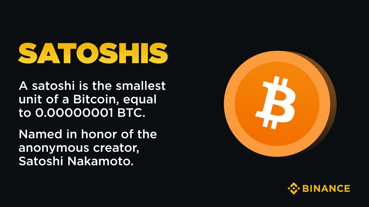 Not that you asked for it but some info on what is a satoshi, in case you don't know...

Learn more ➡️ academy.binance.com/en/glossary/sa…