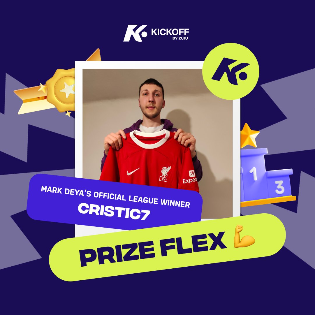 kickoffbyzuju's tweet image. 𝐏𝐑𝐈𝐙𝐄 𝐅𝐋𝐄𝐗 💪 CristiC7 won a 23/24 Liverpool Home jersey by topping Mark Deya’s Official League! Congratulations!

We have MANY more prizes up for grabs! Join our free-to-play prediction leagues NOW: bit.ly/ZujuAvailableL…

#KickoffbyZuju #PredictionLeagues #PrizeFlex