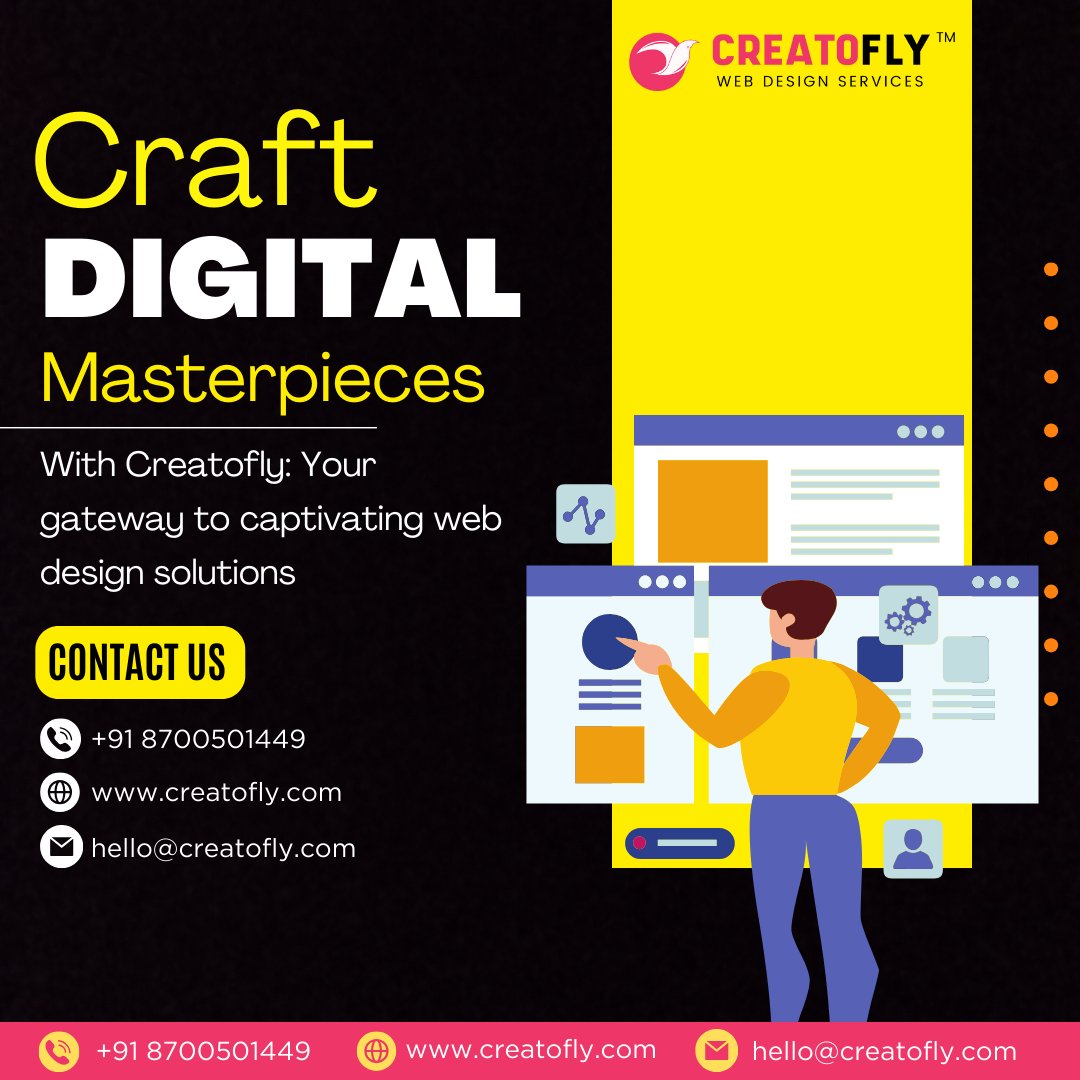 Creatofly: Your gateway to captivating web design solutions 

#creatofly #webdesign #webdevelopment #websitedevelopment #webdesigner #digitalagency #trendingtoday #viralnow