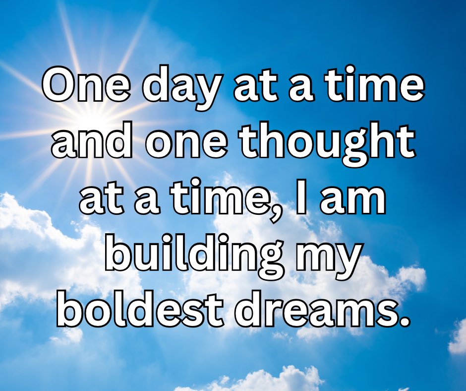 Try this #affirmation, if you’re chasing a dream.