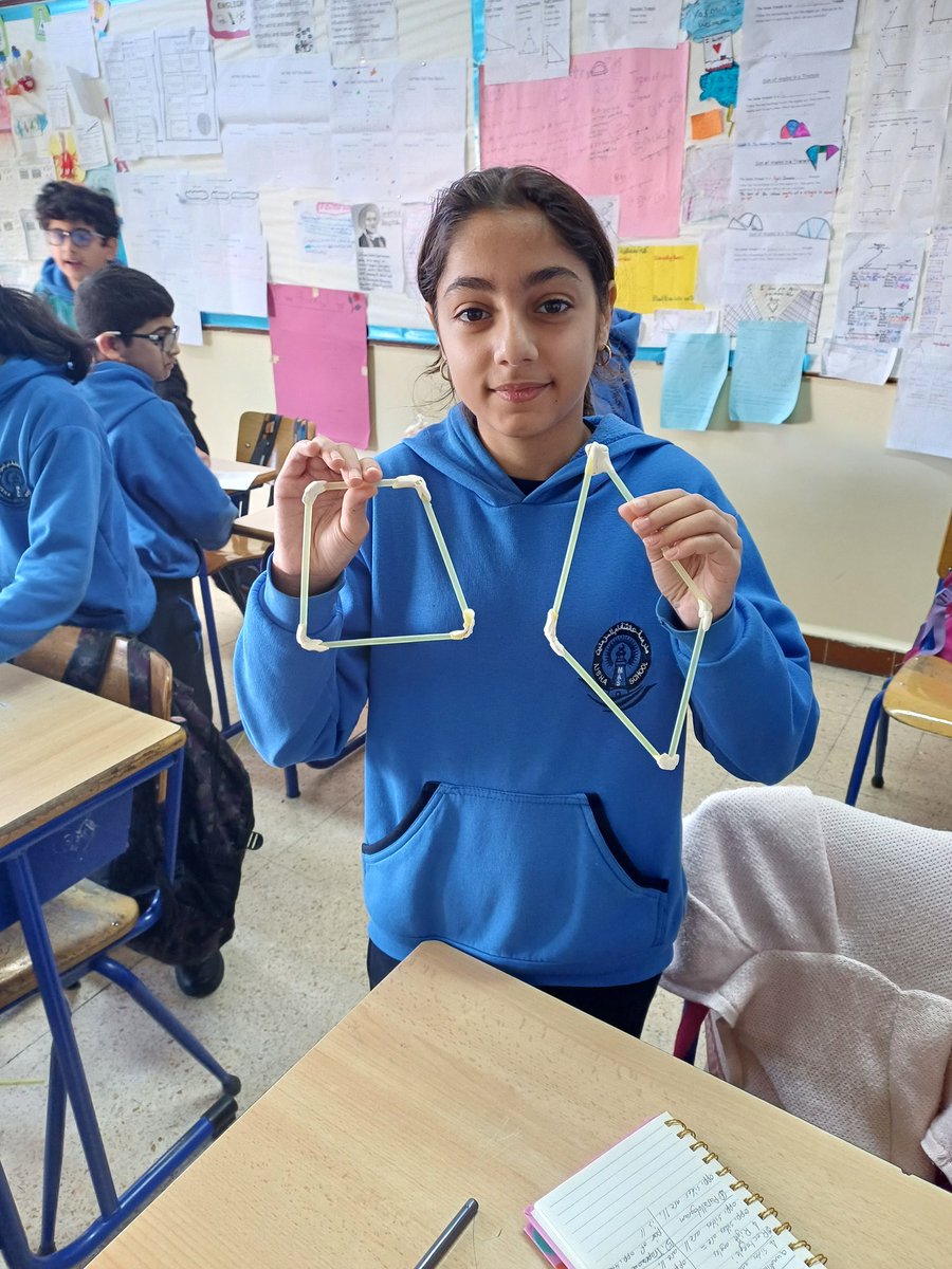 Grade 5 learners modeled different types of quadrilaterals such as square, reactangle, parallelogram, rhombus and trapezoid based on the properties of their sides using clay and straws. <a href="/FawziehHn/">fawziehhnaini</a> <a href="/MakAishaSchool/">MakAishaSchool</a>