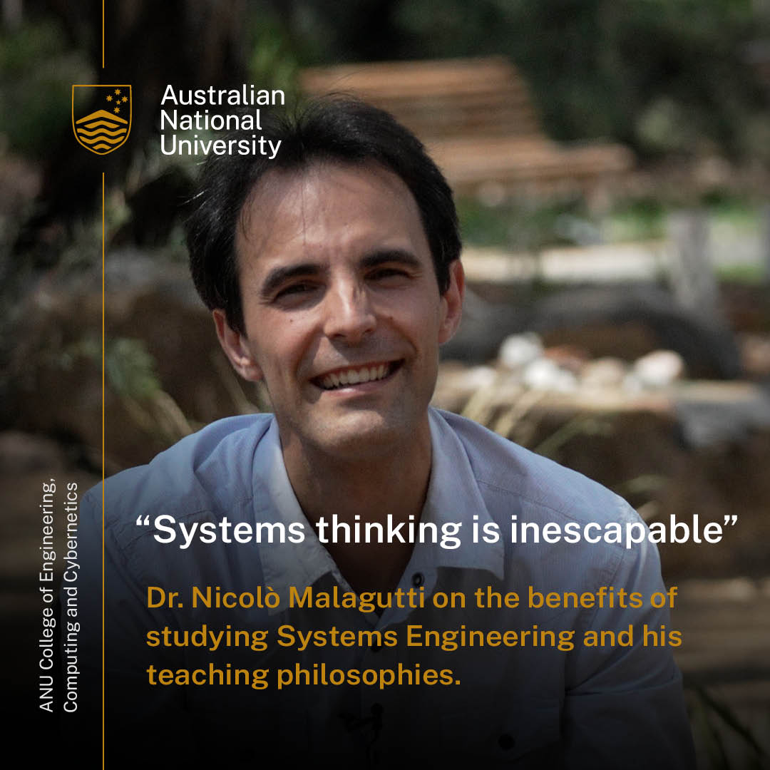 Dr. Nicolò Malagutti, recipient of two Vice-Chancellor’s Awards for Excellence in Education talks about the benefits of studying #SystemsEngineering at @ourANU. His #teaching approach involves establishing a genuine and inspiring dialogue with students. bit.ly/49Hpqtw