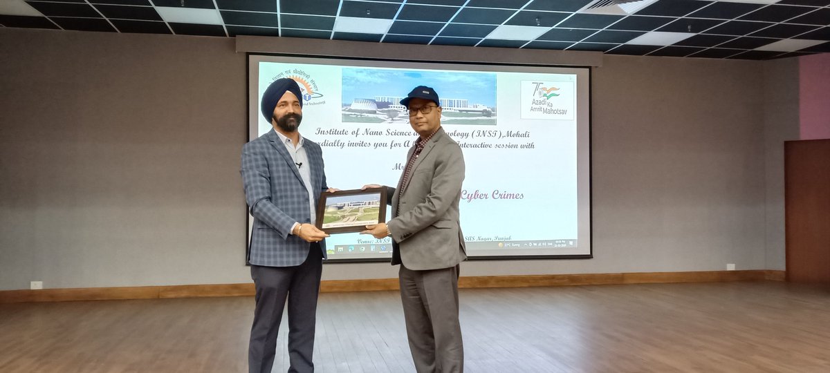 The Institute organized a Lecture & special session by Mr Harpal Singh on awareness of Cyber crime and prevention as a parallel event on the eve of Cyber Jagrukta/ Awareness Campaign on 22/2/2024 @IndiaDST