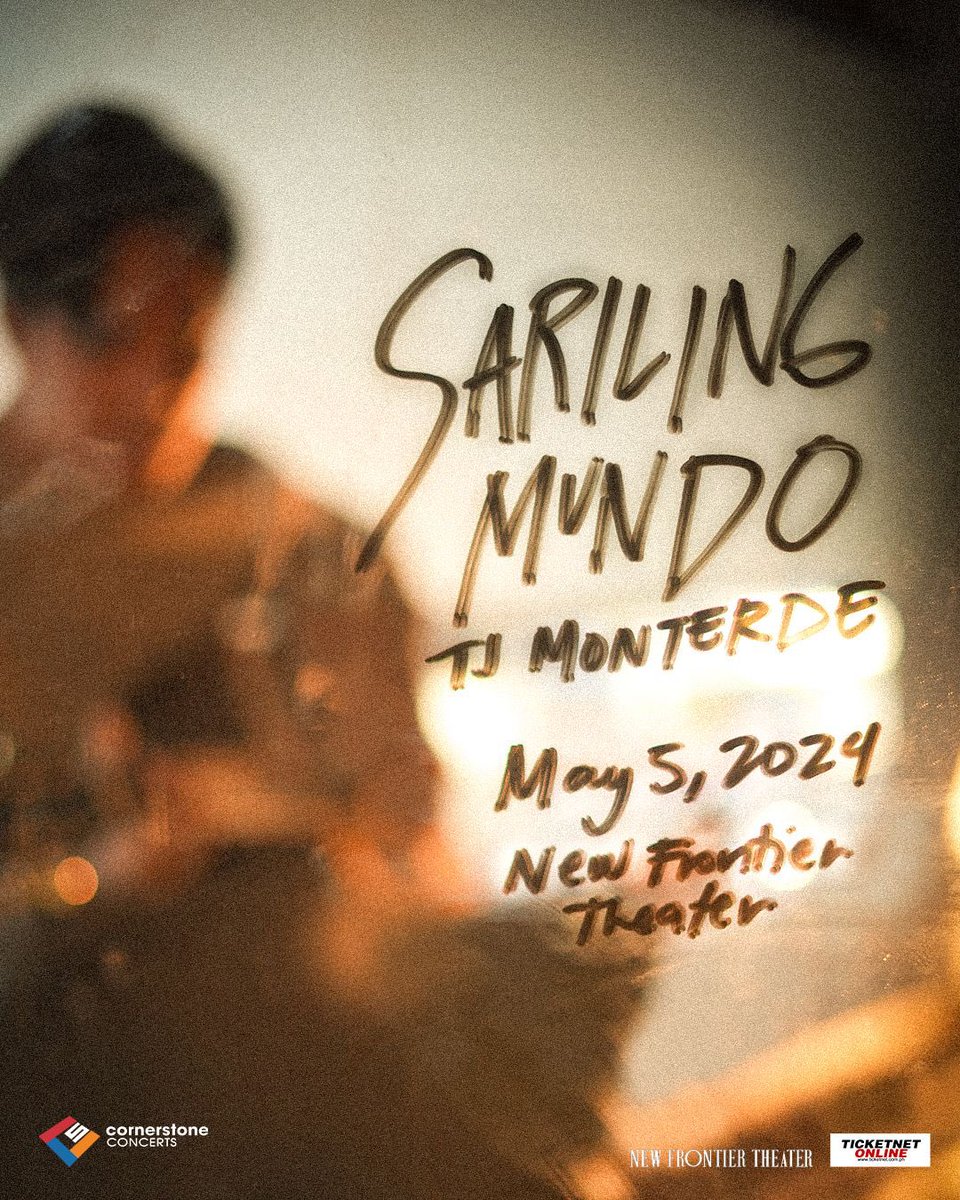 tjmusicmonterde's tweet photo. ‼️ SAVE THE DATE ‼️

“Sariling Mundo” 
TJ Monterde
May 5, 2024
New Frontier Theater https://t.co/BOwRIMEMWF