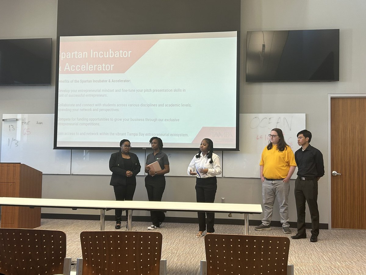 Grateful to @UofTampa’s Lowth Entrepreneurship Center for hosting @HillsboroughSch @VEInternational leaders. Special thanks to UT students who mentored our high school students, shaping their business pitches. Your support is invaluable! @VanAyresHCPS @HCPSCTAE