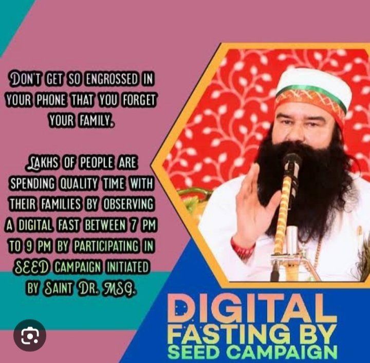 Smartphones have revolutionized but its overuse can act as a barrier to quality interactions and conversations, leading to decreased satisfaction in our relationships. To make families more connected and relationships Saint MSG Insan has begun ,seed campaign.
#digitalBreak