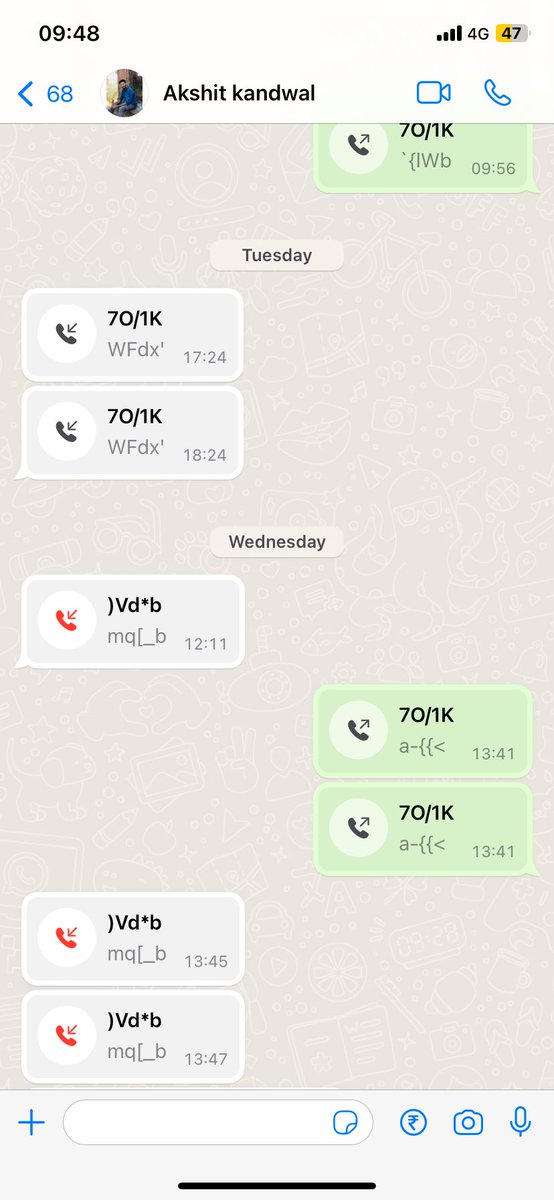 _riteshpandey's tweet photo. Folks from @WhatsApp , in-app call notifications got changed to some cryptic language. How do I revert it? 

Good people of X, please chime in. https://t.co/1zNJ1EJnWO