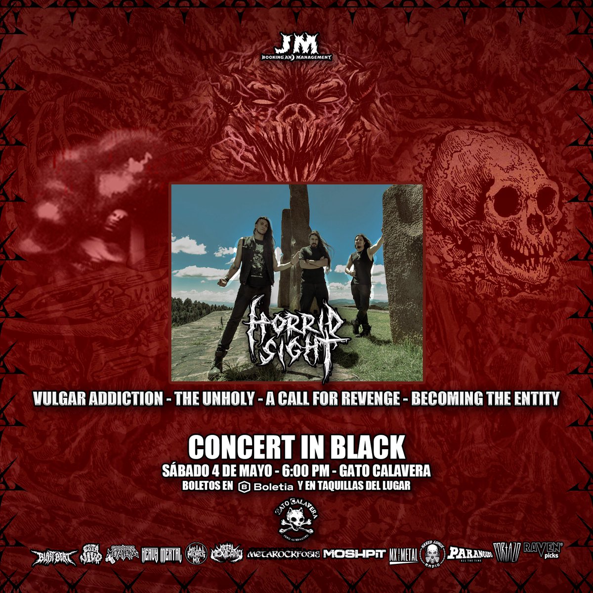 ConcertInBlack: @HorridSight #DeathThrashmetal #VulgarAddiction @theunholymx @acallforrevenge @BecomeTheEntity @Gatocalavera56 @JocelynRG17 @BBeat105 @luisalaouija @HeavyMextal @metalmemesmx @Metarockfosis1 @moshpitmx @nakedlunchgr @paranoicomx #CDMX #metal #extrememetal