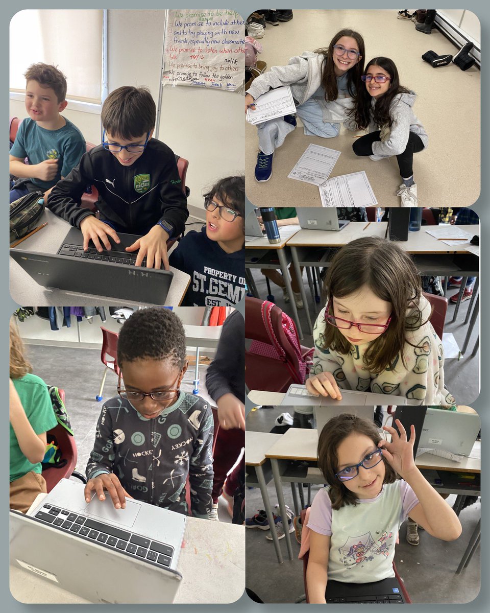 misslysack's tweet photo. Grade 4s experimenting with blue light glasses and how they impact the way we perceive light from screens! @StGemmaOCSB https://t.co/LtI4EvOJnp