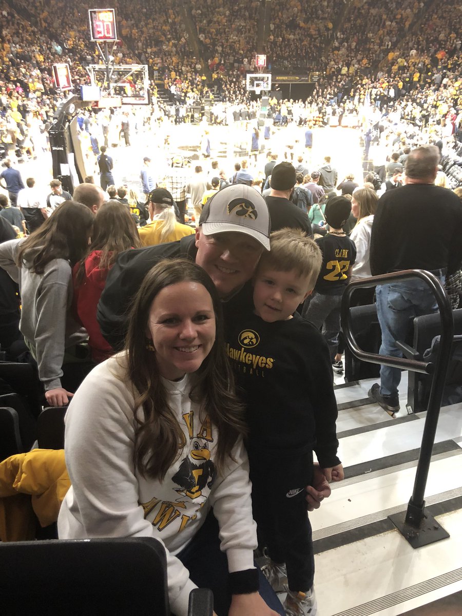 RP42016's tweet photo. Taking in our first @IowaWBB and ready to watch @CaitlinClark22 make HERstory!! Let’s Go Hawks!!!! 🏀#FightforIowa https://t.co/ubxdGbeJOH