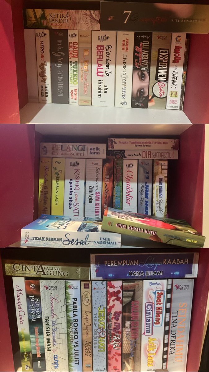 seketulsarah's tweet photo. Sarah’s preloved novel 💅🏼

Hi everyone! I ada buat some preloved hehe. Price range between RM10 - RM19 je. Helps me to retweet this thankyou 🫶🏻 https://t.co/bixx4hxe6c