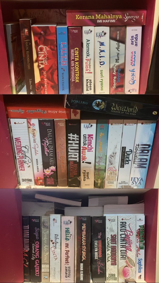 seketulsarah's tweet photo. Sarah’s preloved novel 💅🏼

Hi everyone! I ada buat some preloved hehe. Price range between RM10 - RM19 je. Helps me to retweet this thankyou 🫶🏻 https://t.co/bixx4hxe6c
