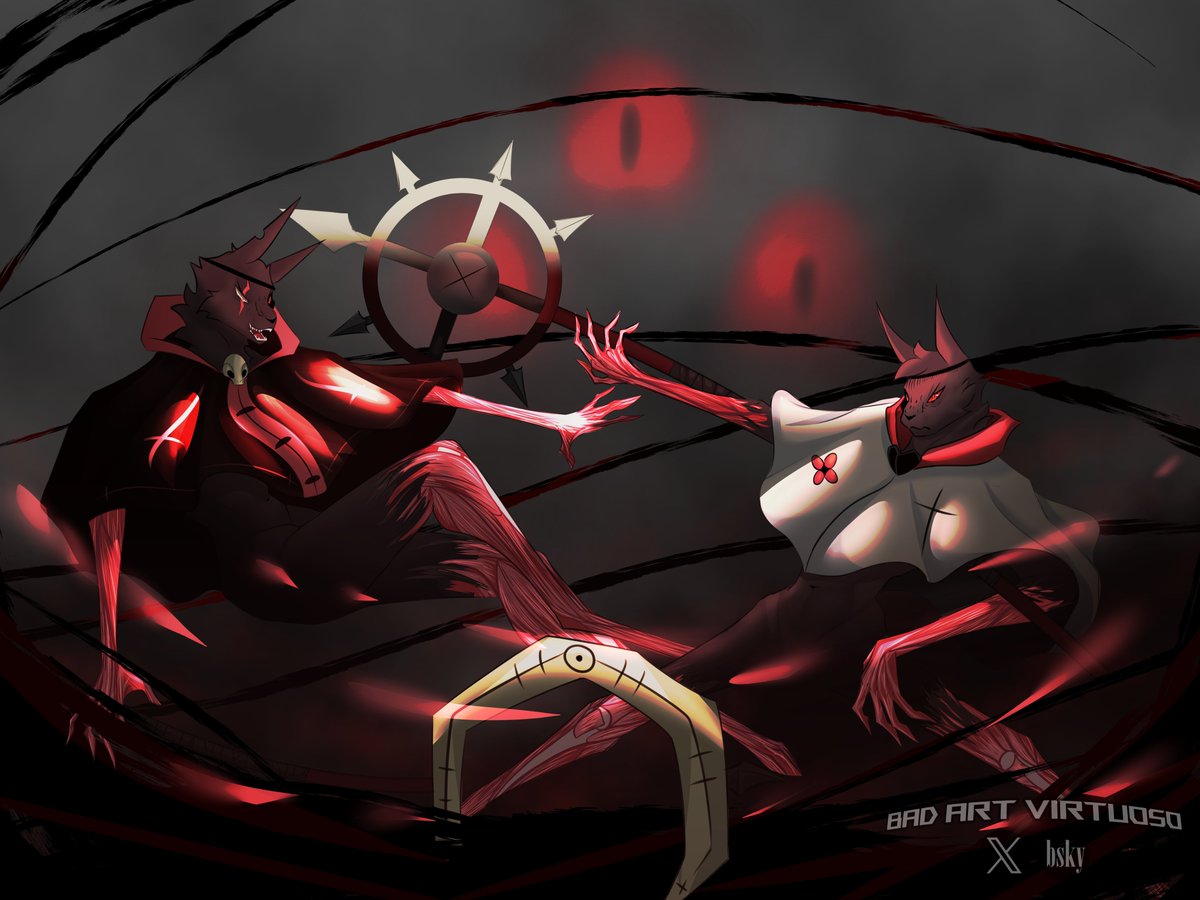 BadArtVirtuoso's tweet photo. In order to fight their master, you'll need to get through them first
#COTL #CultoftheLamb #cultofthelambfanart #CultoftheLambArt #baal #aym #cotlbaal #cotlaym #cotlfanart #cotlart #furry #furryart #furryartwork https://t.co/MpuJzeXO9c