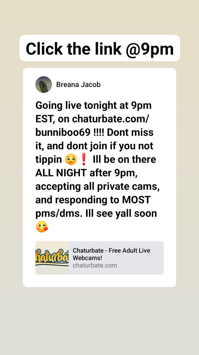 BreanaJacob13's tweet photo. https://t.co/lv5WnZdmAP
@chaturbate @CamGirlWars
Catch my broadcast at 9PM EST! Click the link above to join in! Im taking request all night long, lets have some fun 🤪
#chaturbate #camgirlِ  #nsfw_twt #nsfwacc #pornstar #buying_content #BUYINGCONTENT #buying #buyingpics #selling https://t.co/GAdzyehfOd