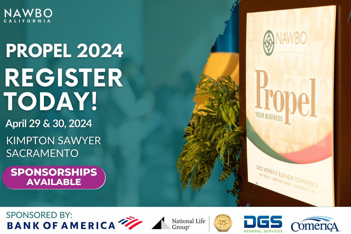 Showcase your brand to industry leaders, empower women-owned businesses, and make a lasting impact on the business landscape by sponsoring Propel 2024✨ Visit nawbocapropel.com &amp; thank you to our 2024 sponsors🔗 #NAWBO #womenbusinessowners