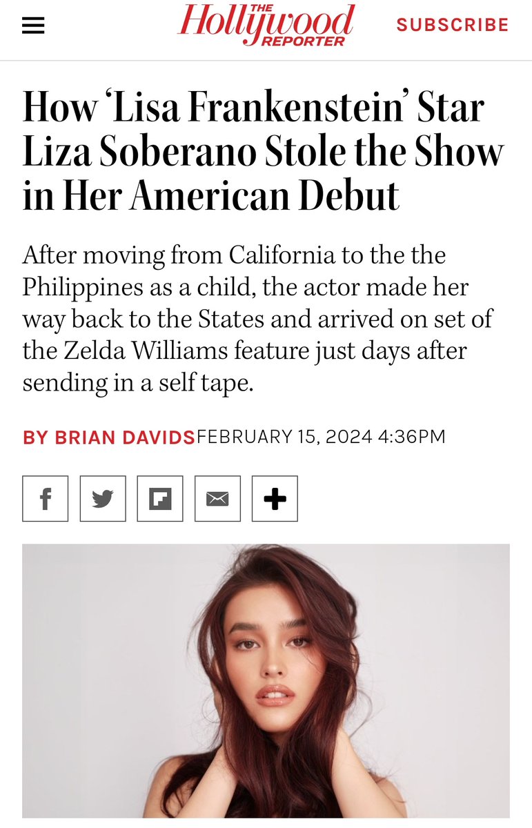 ArzzielMarcena's tweet photo. Both Filipino 🇵🇭 and Canadian 🇨🇦 culture on The Hollywood Reporter are real.
@THR
@lizasoberano
#CanadianAnimation
#LizaSoberano
#LisaFrankenstein https://t.co/8puPOdkUeZ