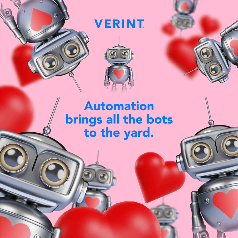 TriciaManning's tweet photo. Talk aBOT an unforgettable Valentine! ❤️ Happy #ValentinesDay to our @Verint Community! #Bots #Automation #CXAutomation #Verint https://t.co/68gWKR83DN