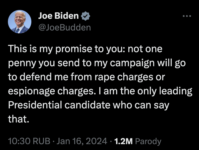 FaithRubPol's tweet photo. Biden brilliantly trolls Trump, and he didn't even have to mention the Georgia Prosecution! https://t.co/cHEJSIYUoW