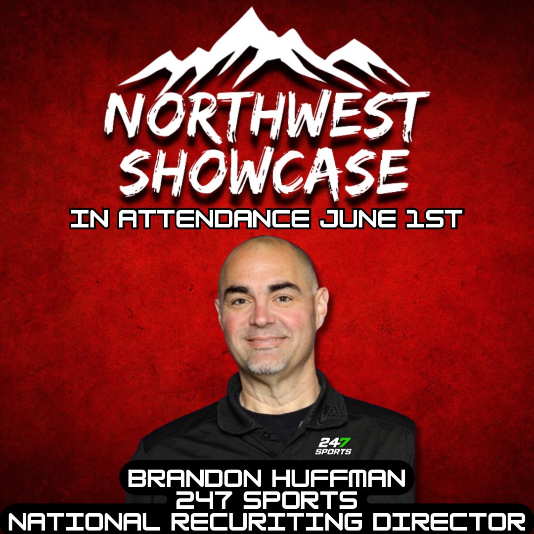 🚨 Announcement 🚨 

Excited to announce that <a href="/BrandonHuffman/">Brandon Huffman</a> 
National Recruiting Editor of <a href="/247Sports/">247Sports</a> will be in attendance for The Northwest Showcase June 1st at Western Oregon University.

*More announcements coming soon!

Get signed up today at northwestshowcase.net