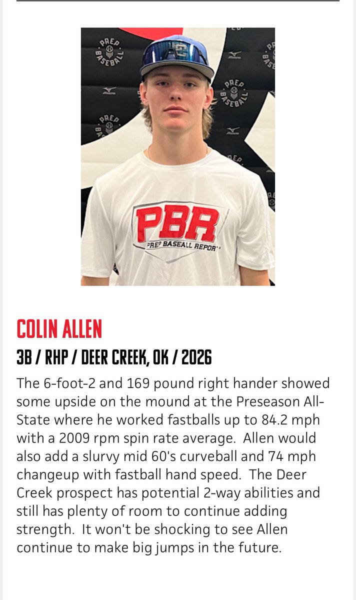 Thank you @PBR_Oklahoma and @PBRHood for the write up <a href="/AntlerBaseball/">Deer Creek Baseball</a>