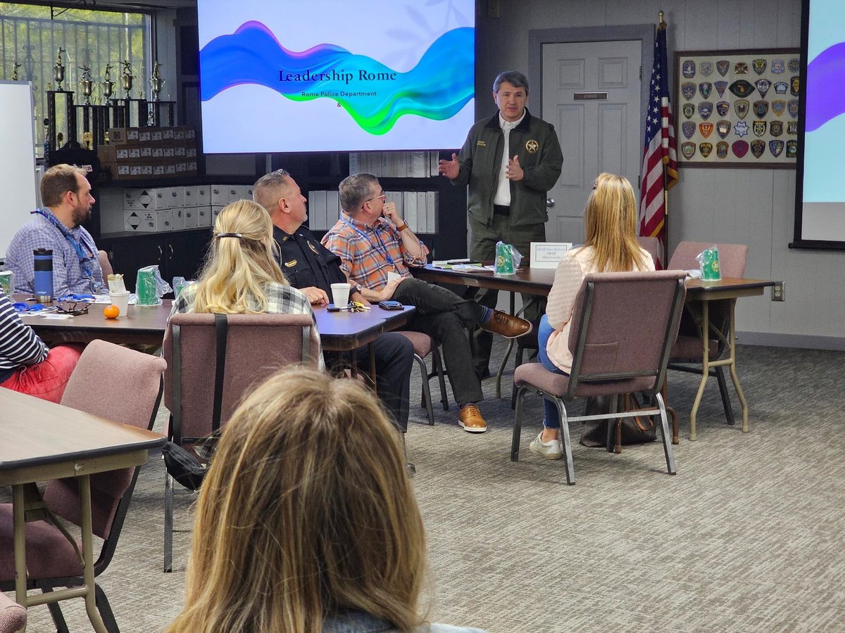 I always enjoy participating in Leadership Rome's public safety session! I'm a graduate of the Leadership Rome Class of XXXIV ("best class ever!") myself. Big thanks to the Rome Floyd Chamber for offering this valuable program to community leaders each year. <a href="/romechamber/">Rome Floyd Chamber</a>