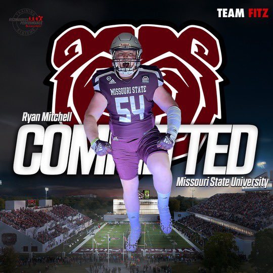 We would like to congratulate Team Fitz Athlete Ryan “Ryno” Mitchell (Marquette High School) for committing and signing with Missouri State University to play football next year. Let’s go Ryno!