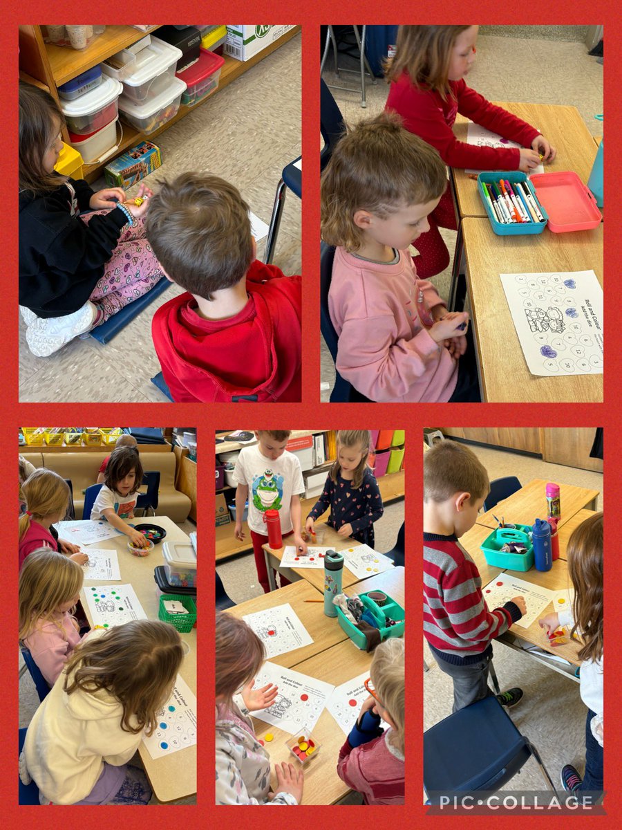 SK1Elma's tweet photo. Roll, add and cover game, making hearts with pattern blocks and our Valentine bags…it was a great 💝day in @SK1Elma. https://t.co/Y2My81xtSp