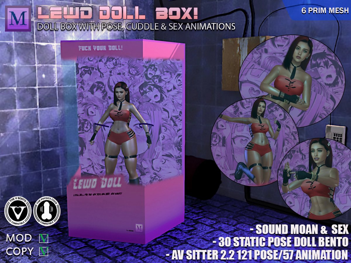 MisakoMaimus's tweet photo. Every now and then I want to remind you about my shop, just in case you need something appetizing 🤪
help me grow, share and thanks in advance!
https://t.co/en2C4sJXX7

#SecondLife #marketplaceSL #SL #Forniture #Misakomaimus #Boxdoll #Sex #Horny #Funny https://t.co/c8OP6jbBoq