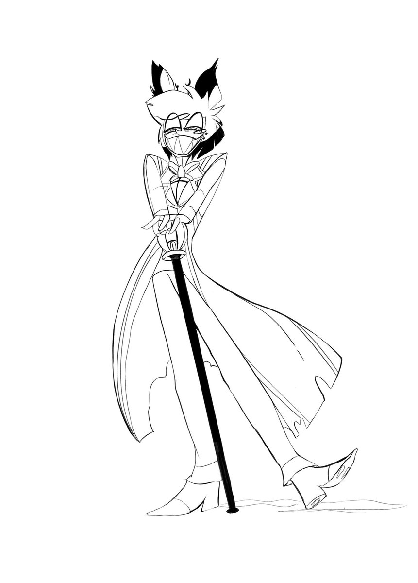 SendThemOff's tweet photo. Couldn’t get Alastor out of my head so I drew him ? https://t.co/yMnu67gh0b