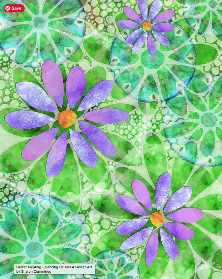 Dancing Daisies 4 HERE:  fineartamerica.com/featured/danci… #daisyart #daisies #purpleart #happyart #happiness #funart #giftideasforher by #SharonCummingsArt #daisy #daisies #purple #green #flower #flowers #floral #floralart #botnical #mandala #happiness #happy #fun #cute #art #artwork…