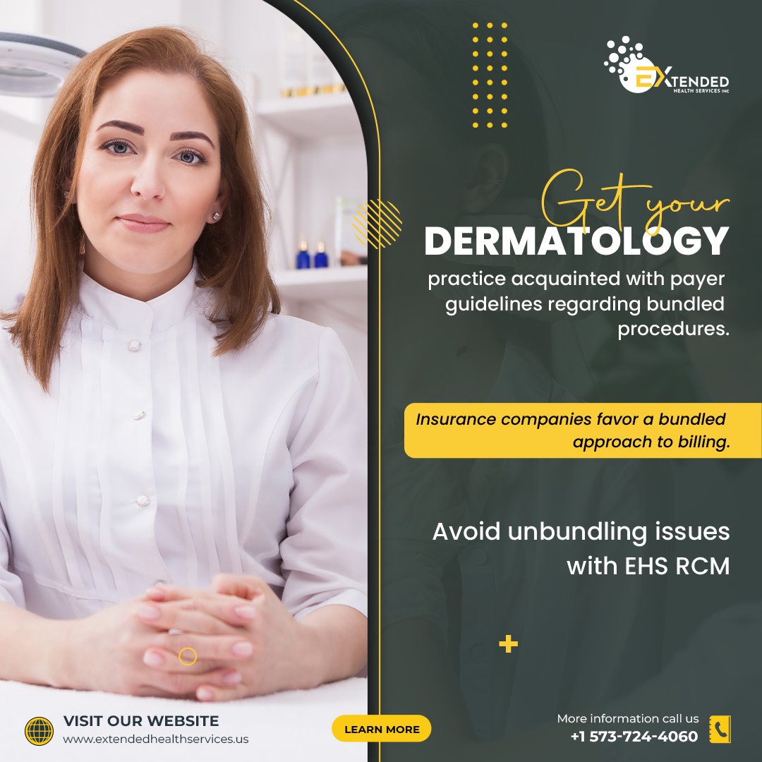 HealthExtended's tweet image. Unbundling risk increases when individual services are billed separately in a comprehensive manner. Opt for a bundled approach and efficiently manage your revenue cycle with EHS RCM.
Contact us today!
Phone: 573-724-4060
Website: extendedhealthservices.us