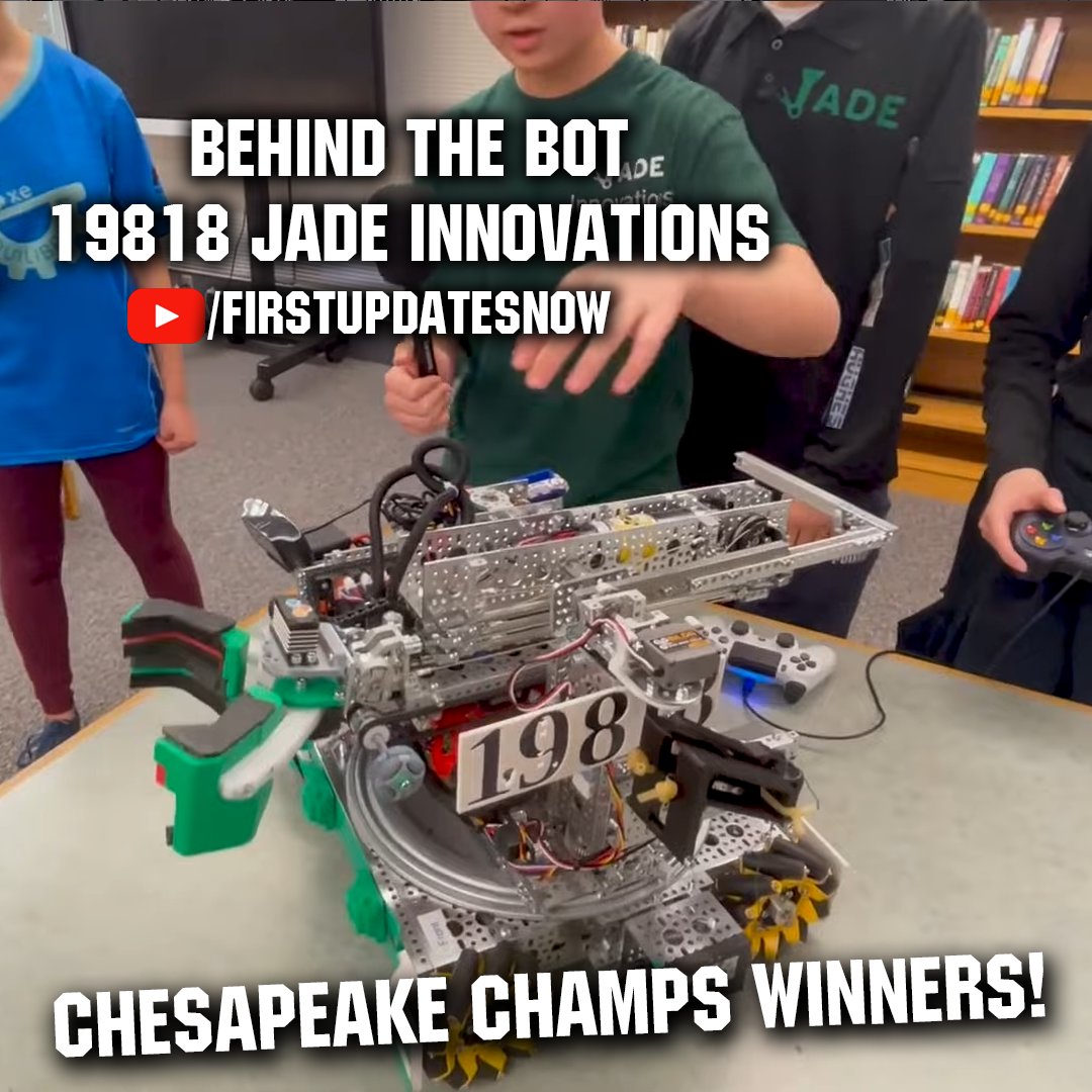 FUNFTC's tweet photo. https://t.co/gTYXMGbCSn Winning alliance captain at the Chesapeake Championship, 19818 has an incredible CENTERSTAGE robot! Learn about their turret, claw, and more on Behind the Bot! https://t.co/s1I1QnOlYR