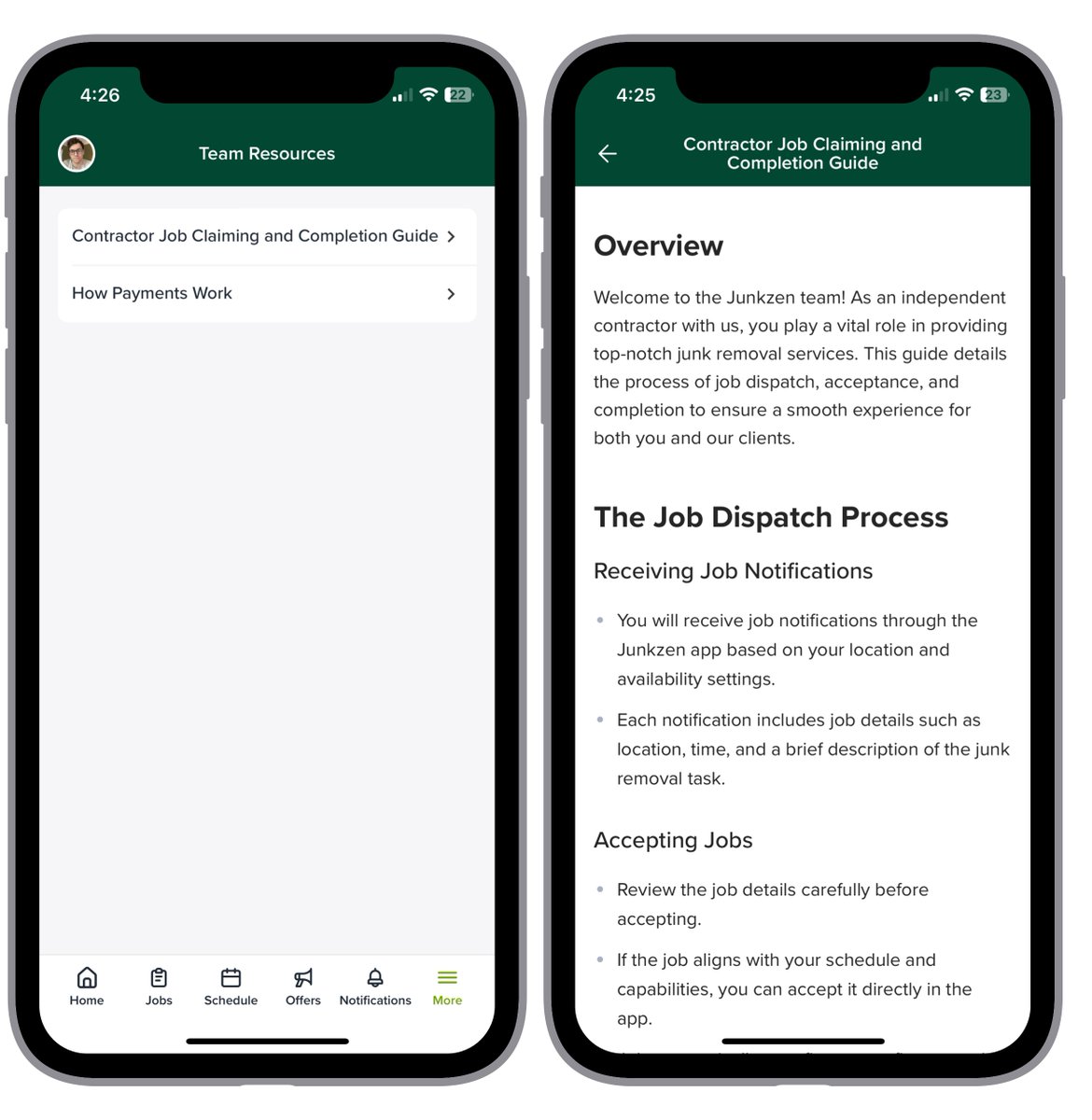 ZenbookerApp's tweet photo. Team resource pages. Onboard your workers and keep them informed with internal docs and resources, all within the Zenbooker mobile field app